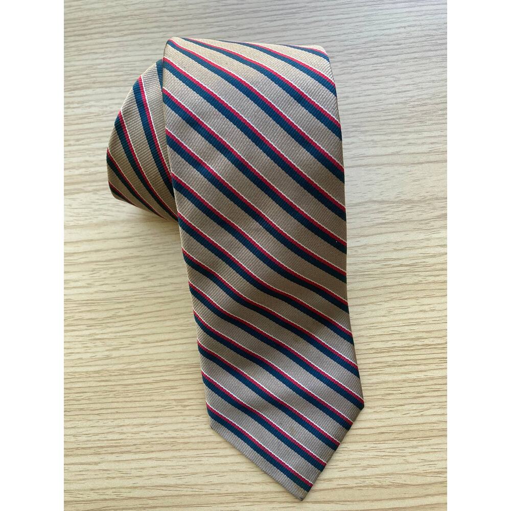 Vintage Jonothan Lake Brown Stripped Silk Tie